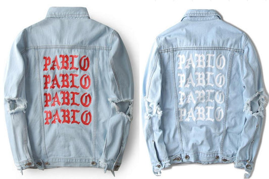 Oversized Jacket Kanye West I FEEL LIKE PABLO Denim Coats hiphop Four Two Four 424 broken hole jean